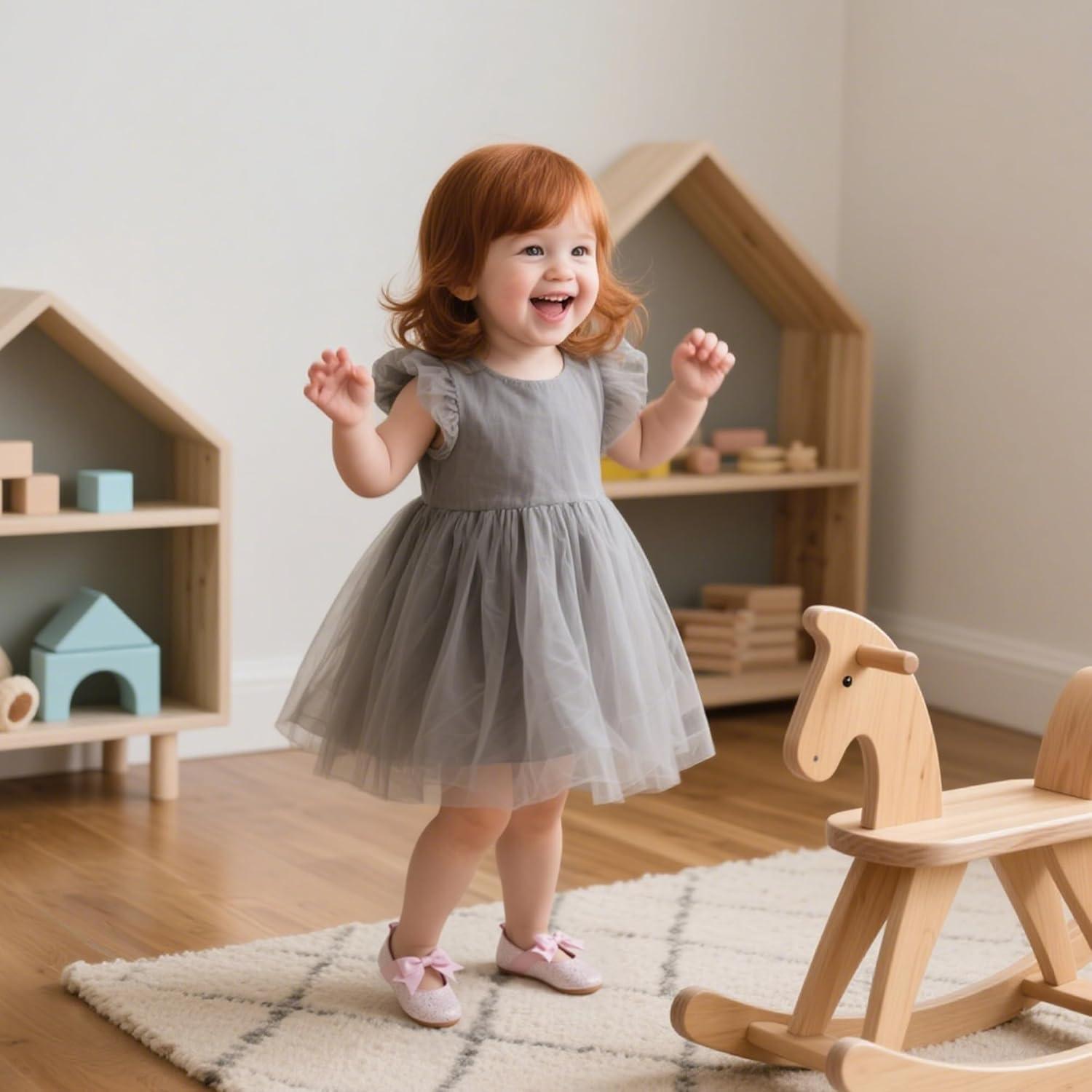 imageKiderence Baby Girls Prewalker Mary Jane Flats Bowknot Princess Dress Shoes InfantToddlerF6681 Pink