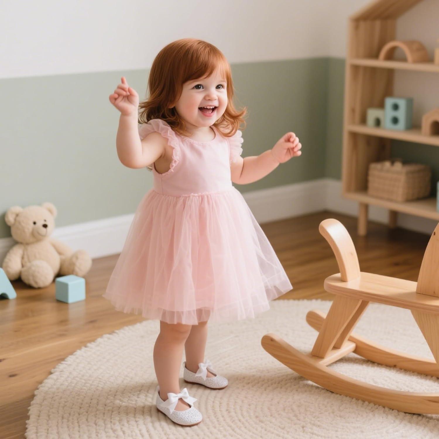 imageKiderence Baby Girls Prewalker Mary Jane Flats Bowknot Princess Dress Shoes InfantToddlerF6681 White