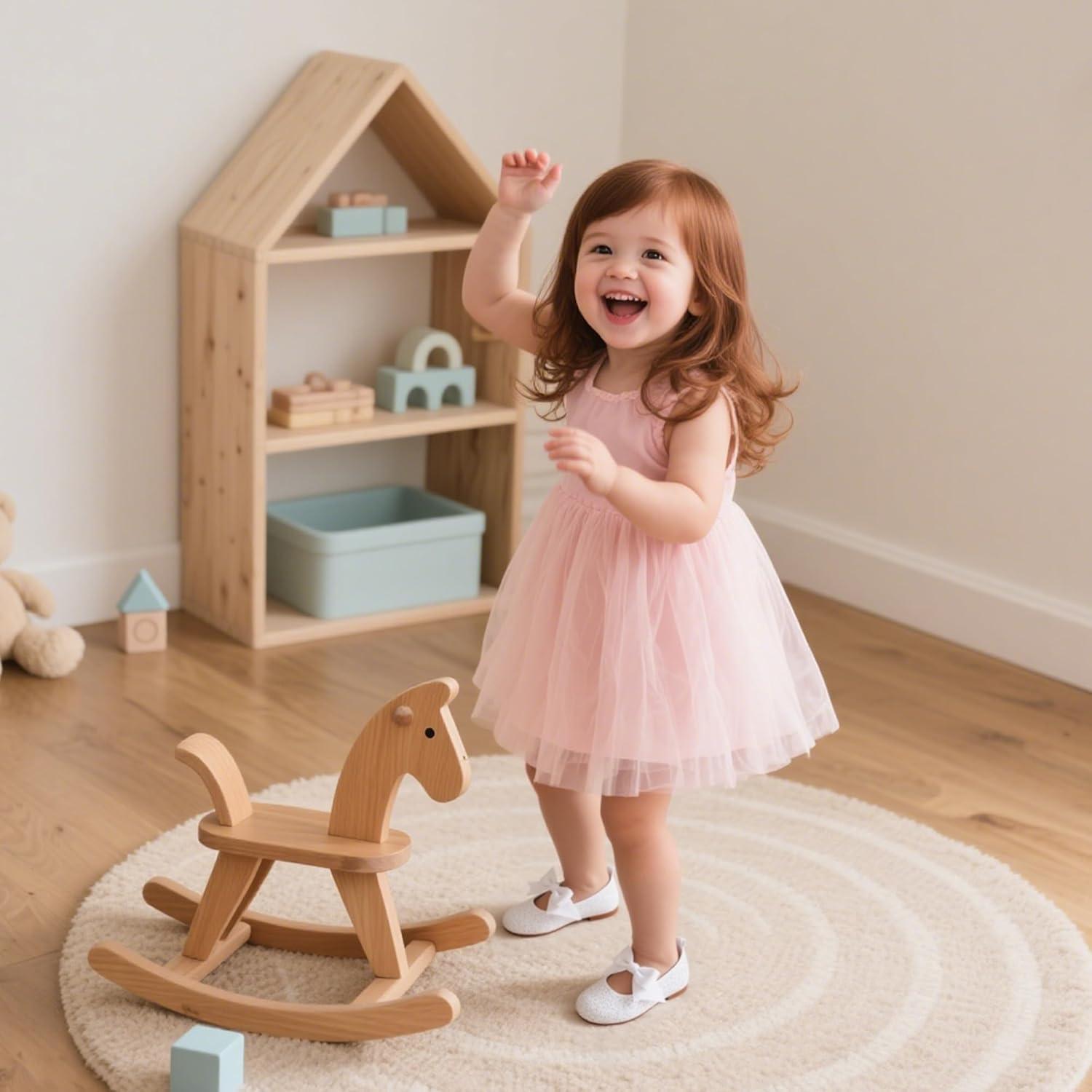 imageKiderence Baby Girls Prewalker Mary Jane Flats Bowknot Princess Dress Shoes InfantToddlerF6681 White