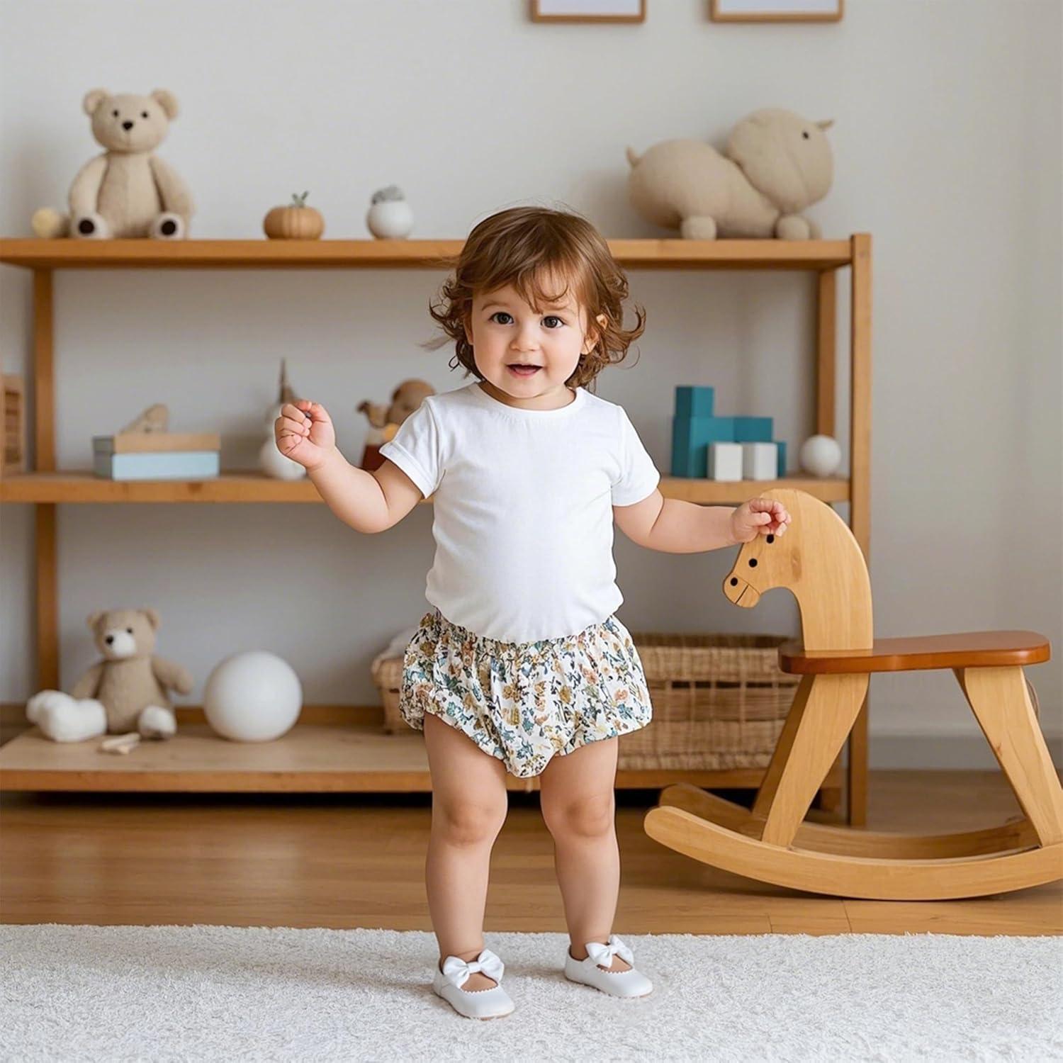 imageKiderence Baby Girls Prewalker Mary Jane Flats Bowknot Princess Dress Shoes InfantToddlerF6682 White