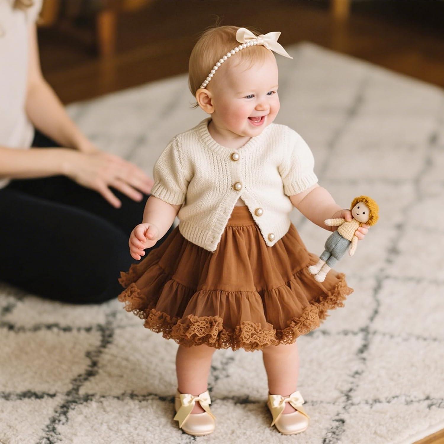 imageKiderence Baby Girls Prewalker Mary Jane Flats Bowknot Princess Dress Shoes InfantToddlerF6684 Gold