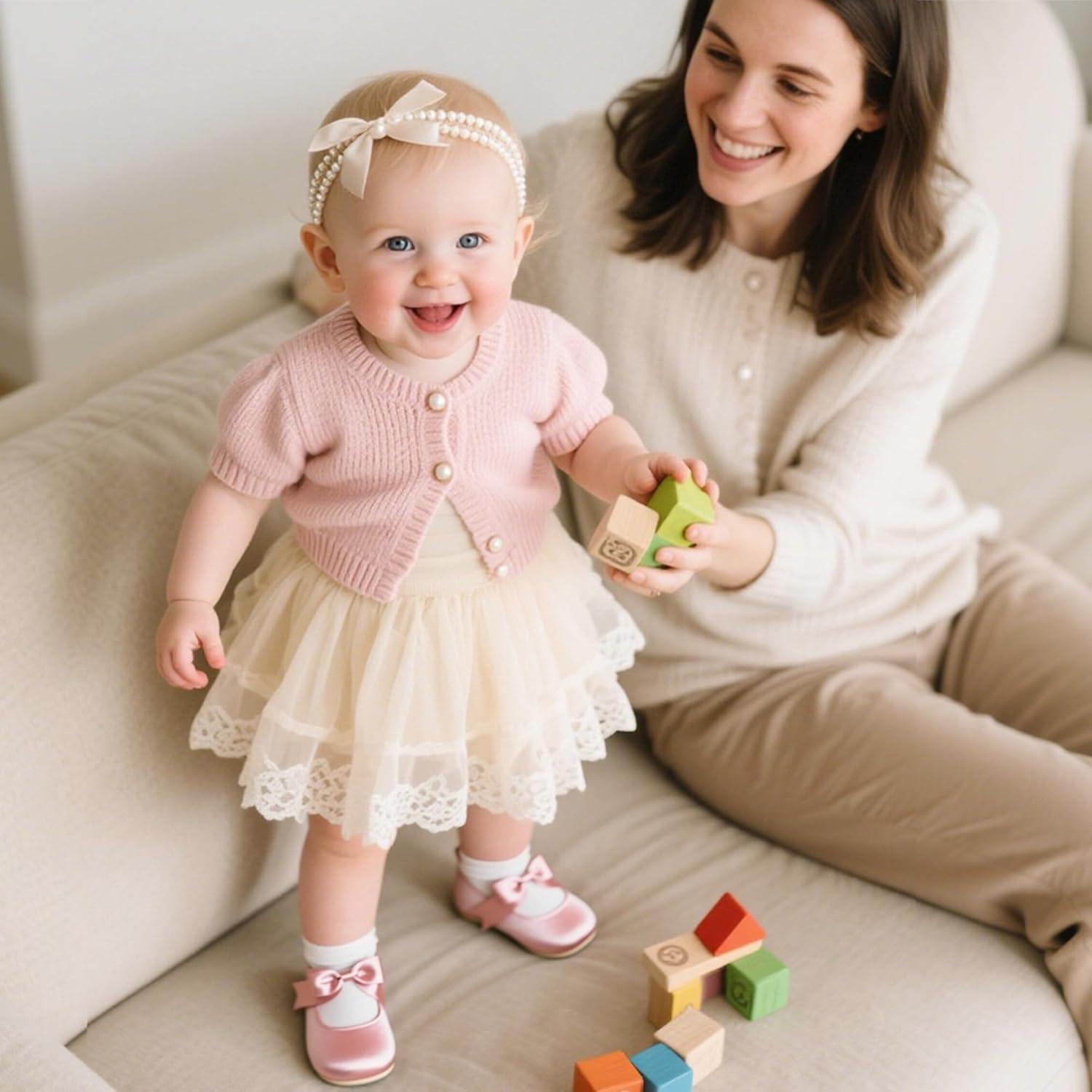 imageKiderence Baby Girls Prewalker Mary Jane Flats Bowknot Princess Dress Shoes InfantToddlerF6684 Pink