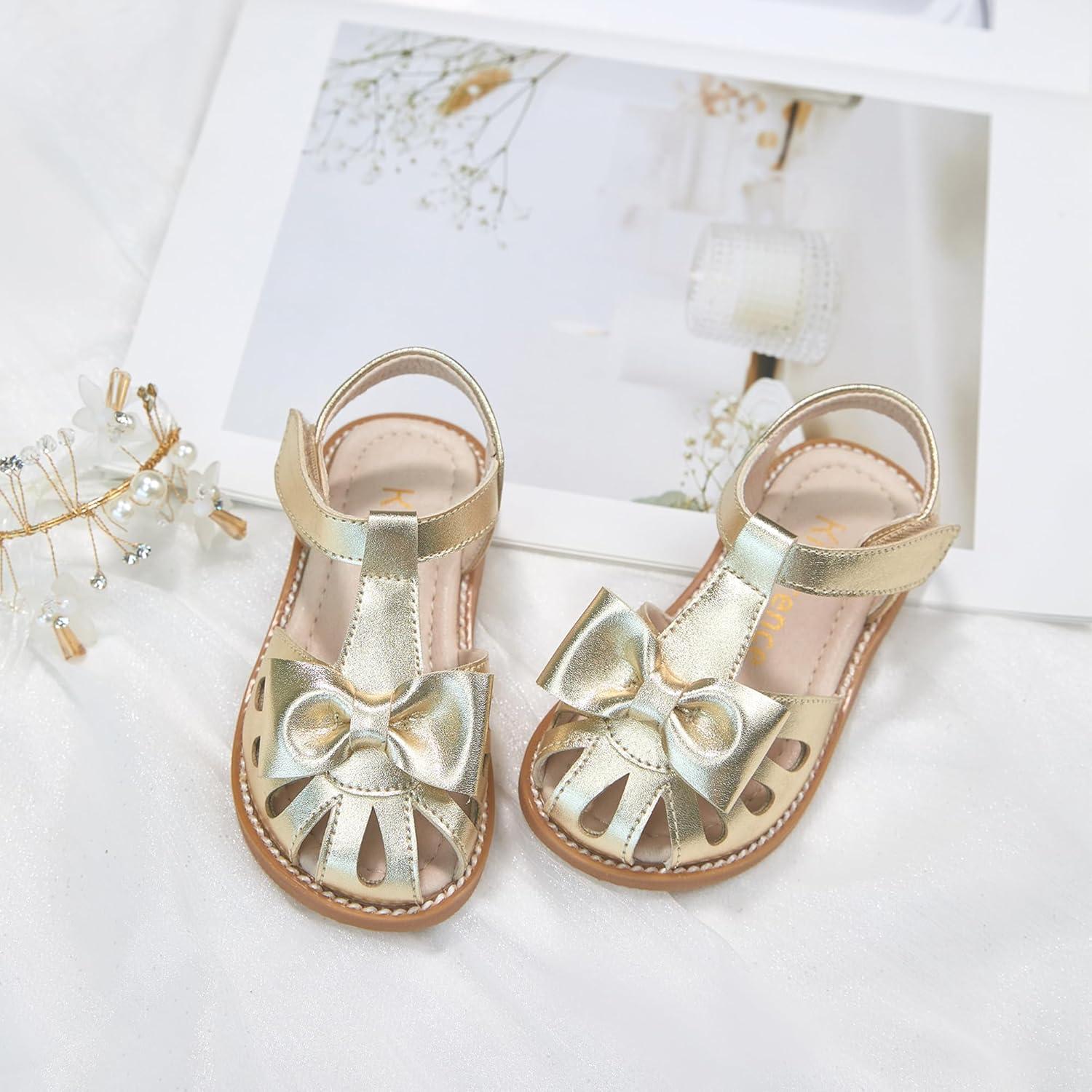 imageKiderence Toddler Girls Sandals Little Girls Kids Summer Shoes Toddler SandalsCk311 Gold