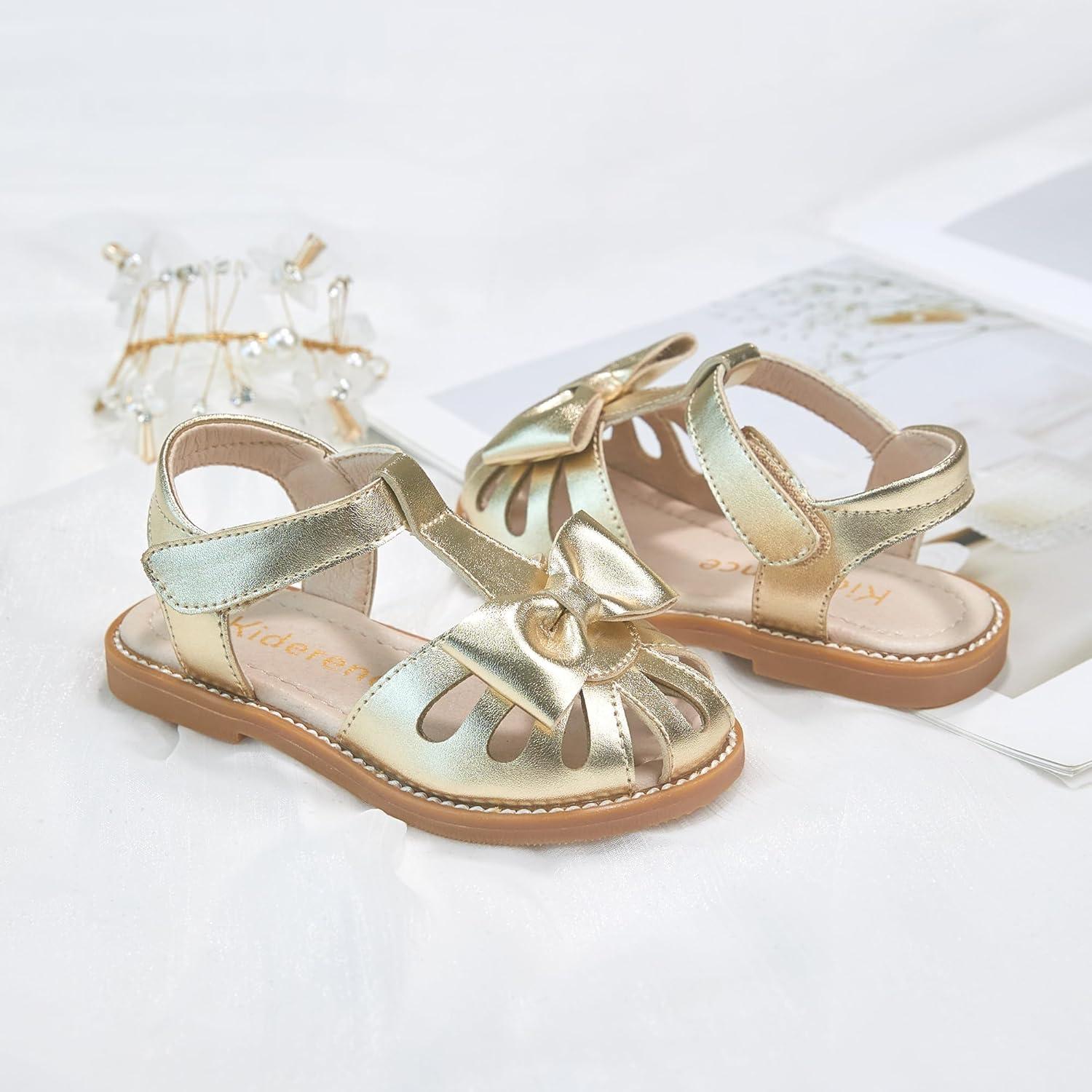 imageKiderence Toddler Girls Sandals Little Girls Kids Summer Shoes Toddler SandalsCk311 Gold