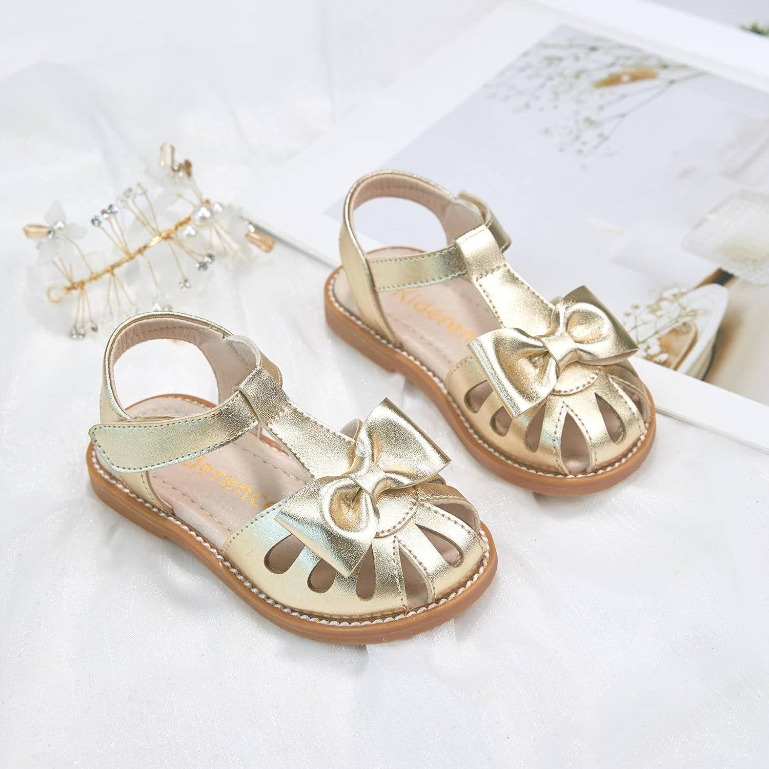 imageKiderence Toddler Girls Sandals Little Girls Kids Summer Shoes Toddler SandalsCk311 Gold