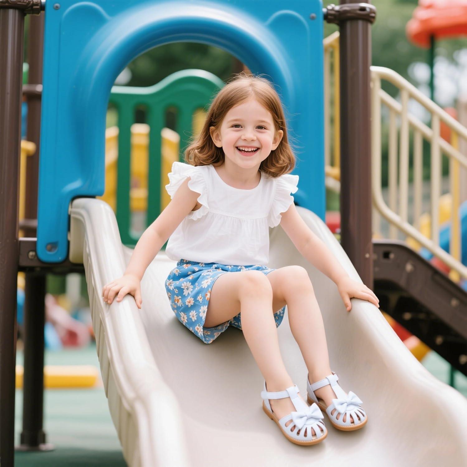 imageKiderence Toddler Girls Sandals Little Girls Kids Summer Shoes Toddler SandalsCk311 White