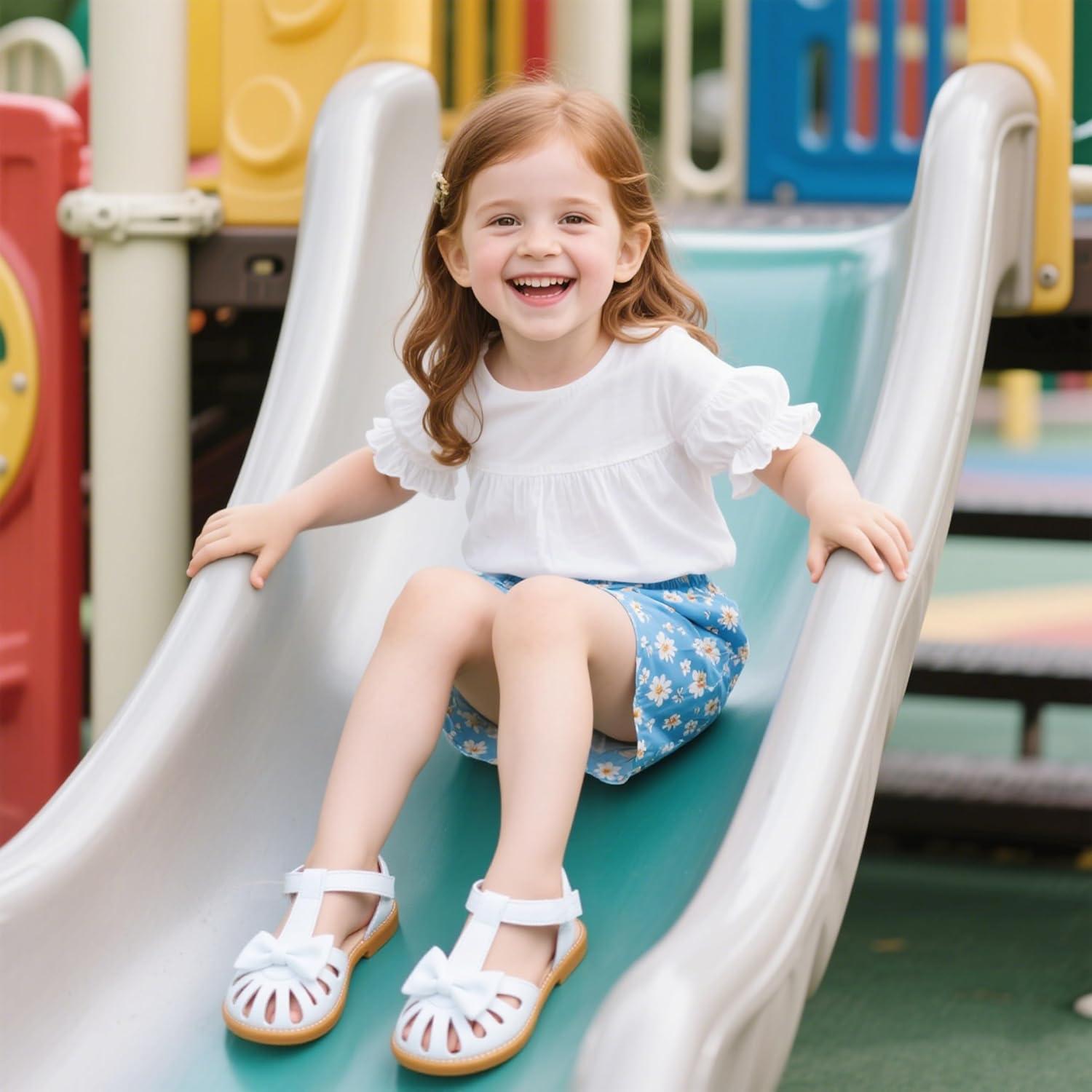 imageKiderence Toddler Girls Sandals Little Girls Kids Summer Shoes Toddler SandalsCk311 White