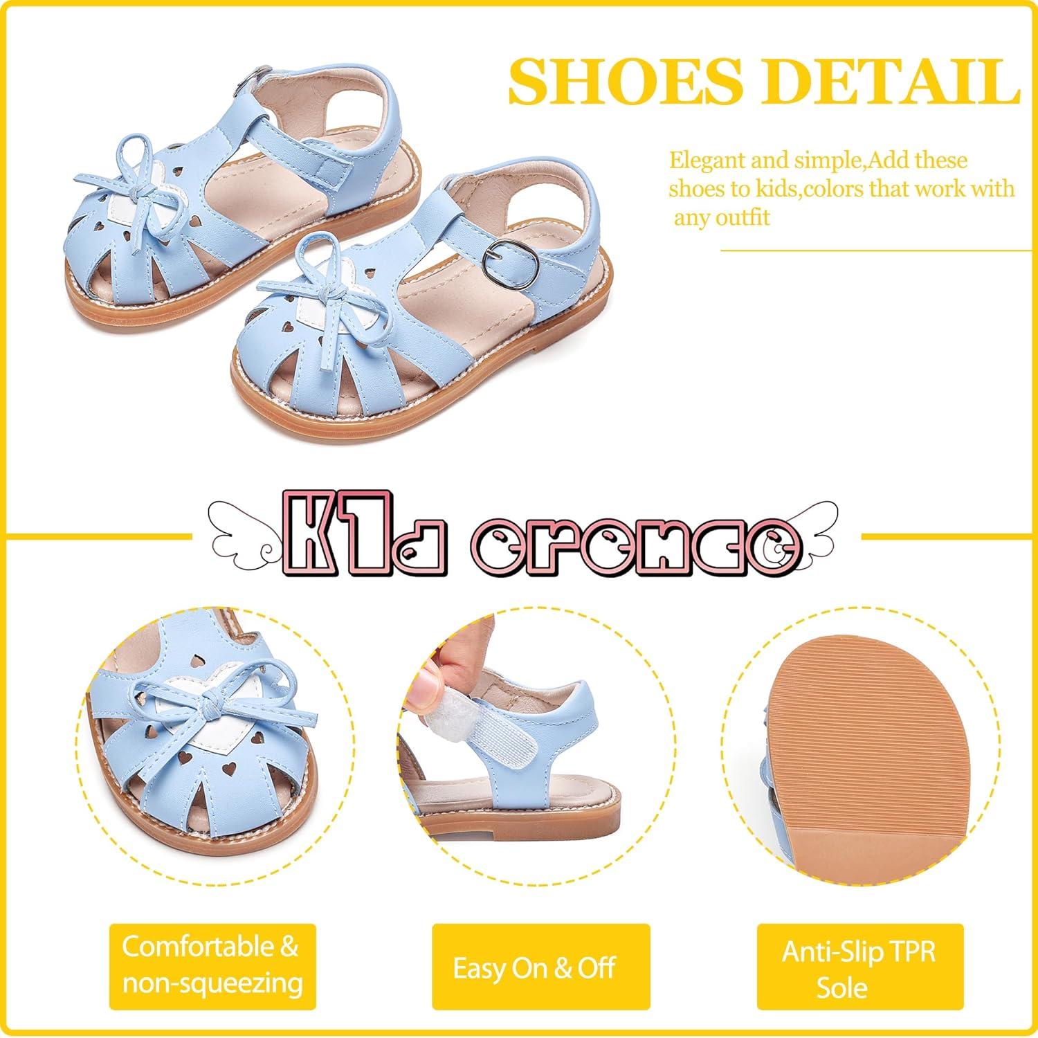 imageKiderence Toddler Girls Sandals Little Girls Kids Summer Shoes Toddler SandalsCk521 Blue