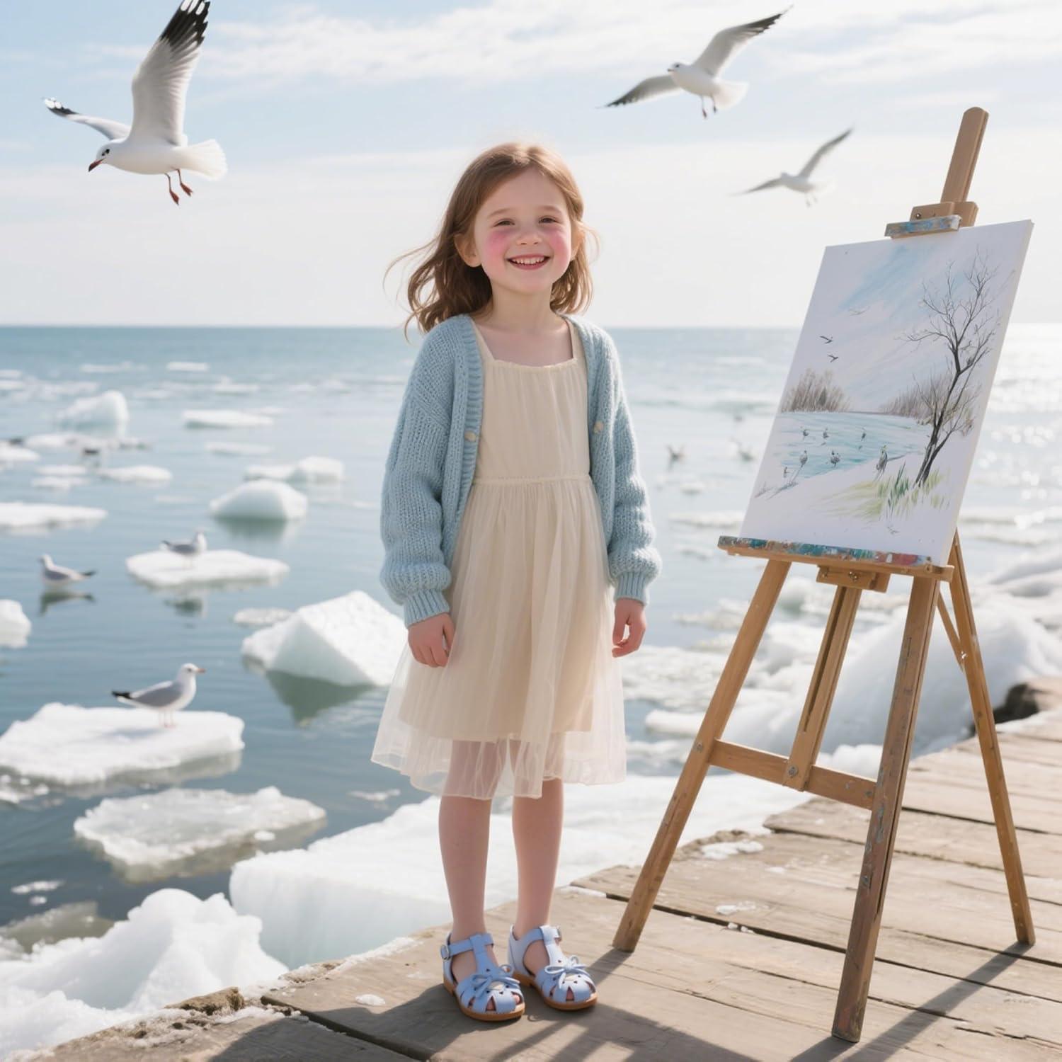 imageKiderence Toddler Girls Sandals Little Girls Kids Summer Shoes Toddler SandalsCk521 Blue