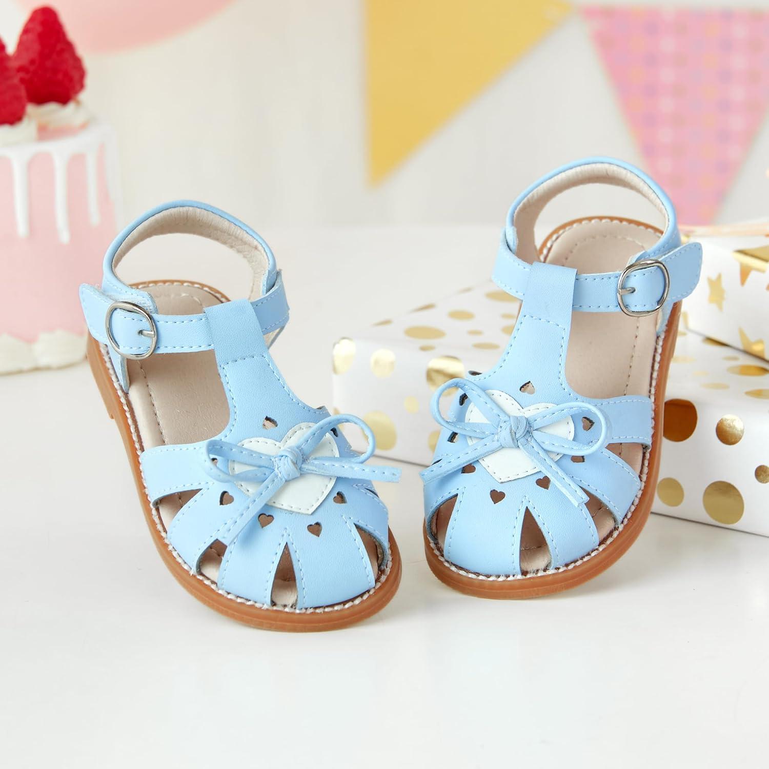 imageKiderence Toddler Girls Sandals Little Girls Kids Summer Shoes Toddler SandalsCk521 Blue