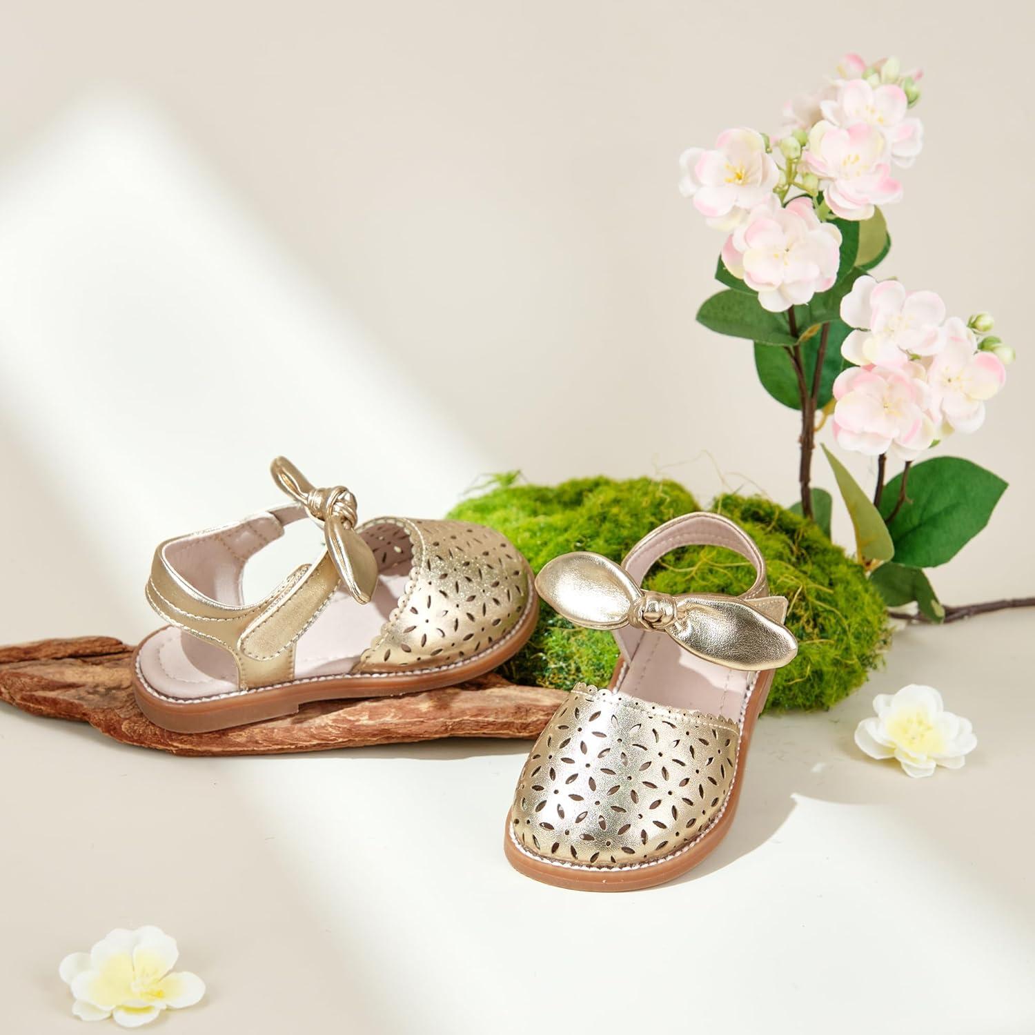 imageKiderence Toddler Girls Sandals Little Girls Kids Summer Shoes Toddler SandalsCk522 Gold