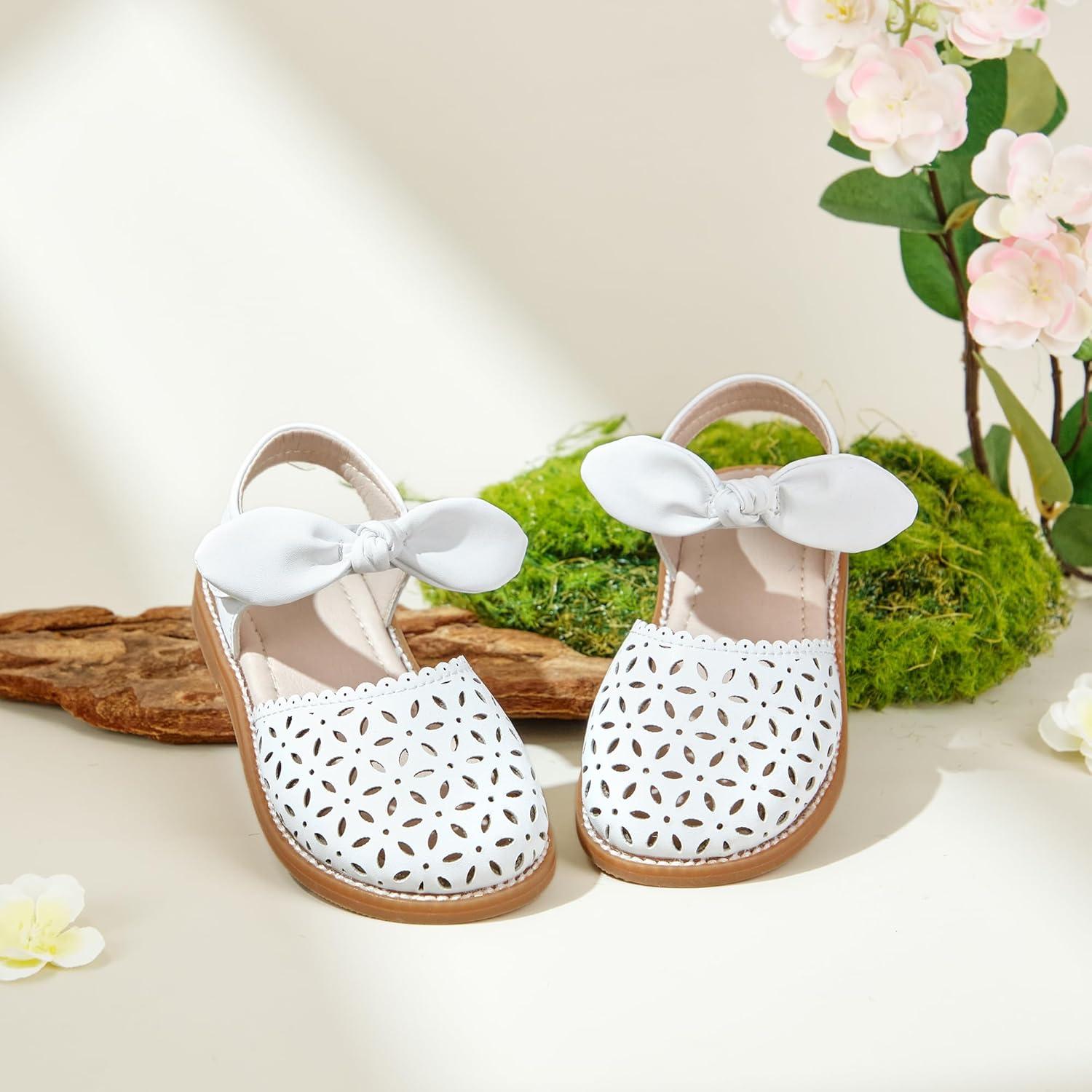 imageKiderence Toddler Girls Sandals Little Girls Kids Summer Shoes Toddler SandalsCk522 White