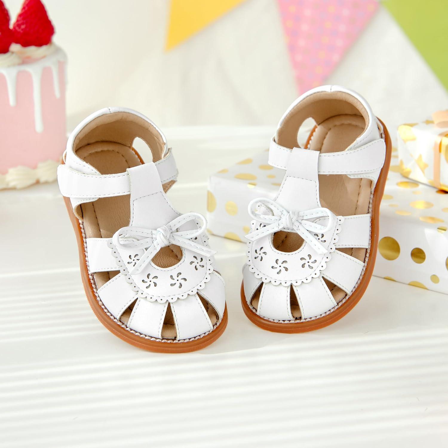 imageKiderence Toddler Girls Sandals Little Girls Kids Summer Shoes Toddler SandalsCk524 White