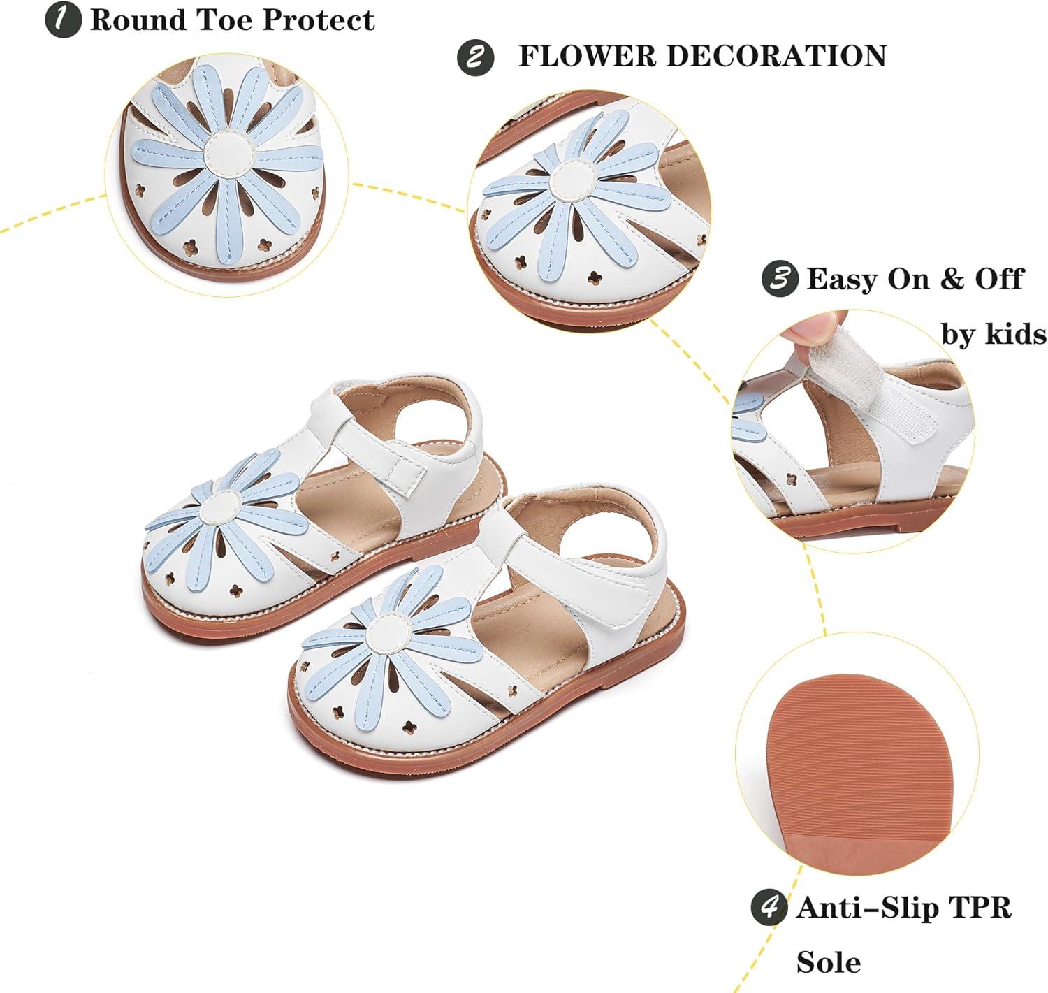 imageKiderence Toddler Girls Sandals Little Girls Kids Summer Shoes Toddler SandalsCk532 Blue
