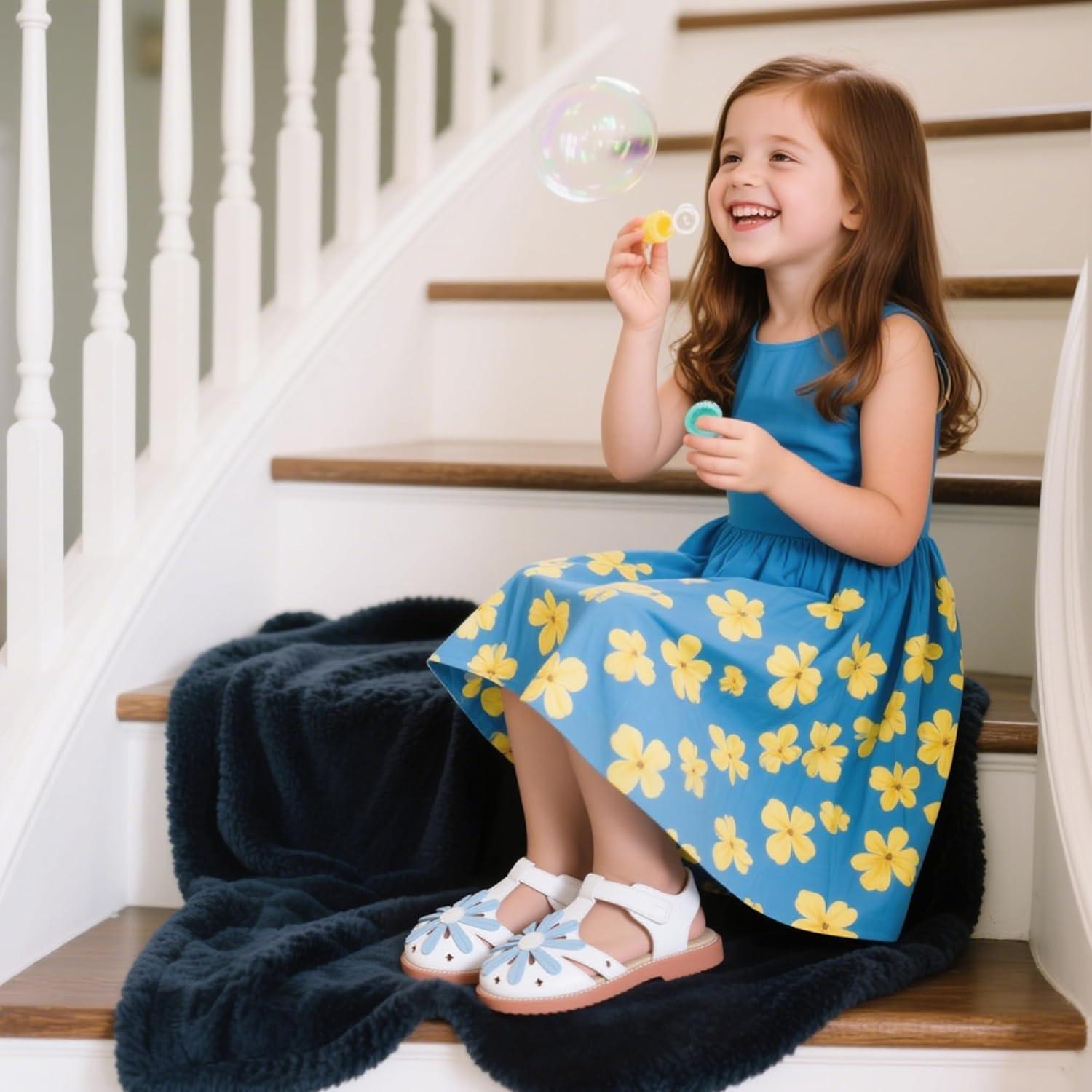 imageKiderence Toddler Girls Sandals Little Girls Kids Summer Shoes Toddler SandalsCk532 Blue