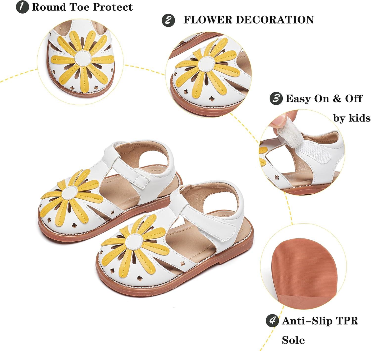 imageKiderence Toddler Girls Sandals Little Girls Kids Summer Shoes Toddler SandalsCk532 Yellow