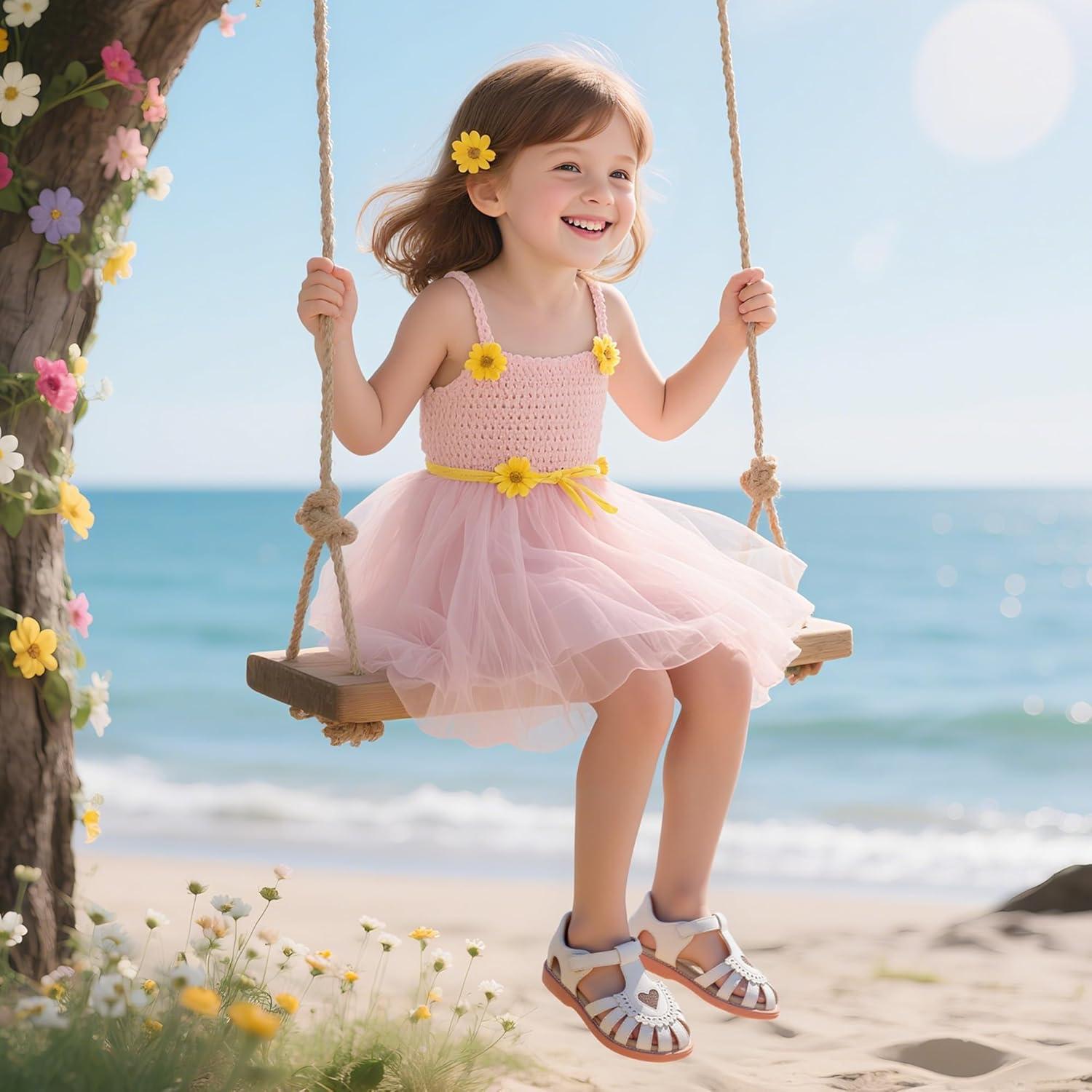 imageKiderence Toddler Girls Sandals Little Girls Kids Summer Shoes Toddler SandalsCk534 Offwhite