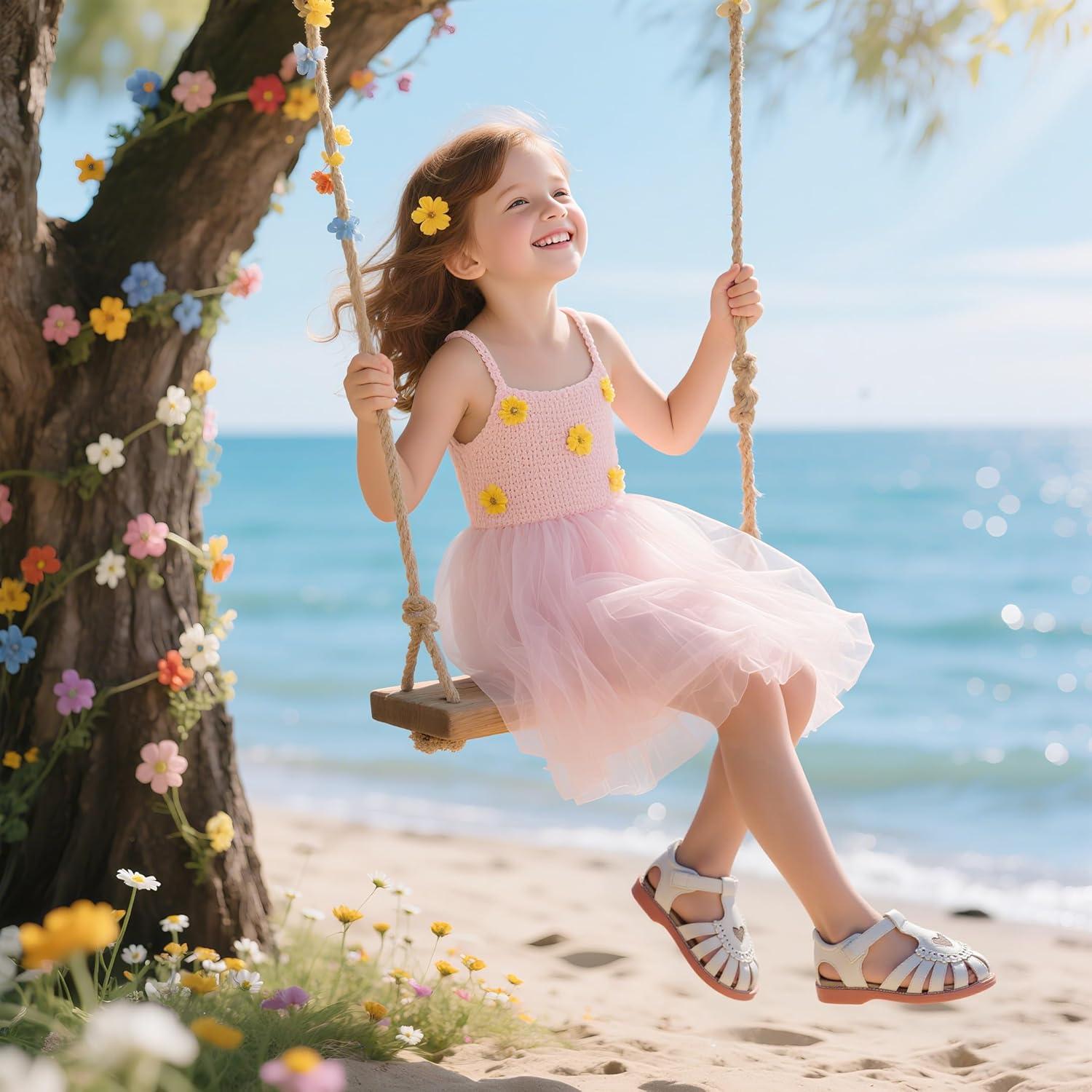 imageKiderence Toddler Girls Sandals Little Girls Kids Summer Shoes Toddler SandalsCk534 Offwhite