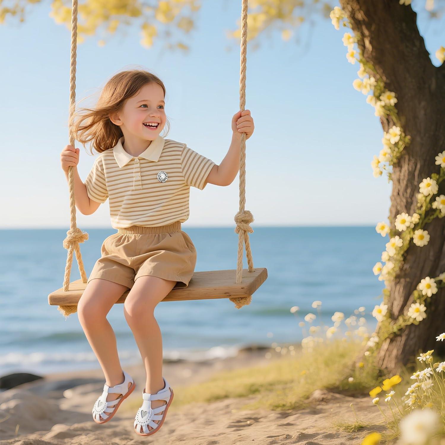 imageKiderence Toddler Girls Sandals Little Girls Kids Summer Shoes Toddler SandalsCk534 White