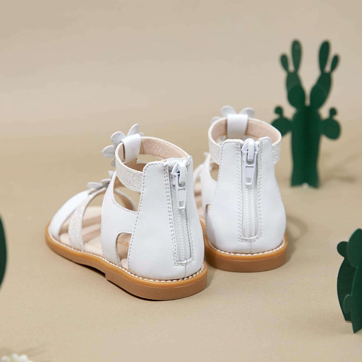 imageKiderence Toddler Girls Sandals Little Girls Kids Summer Shoes Toddler SandalsCk936 White