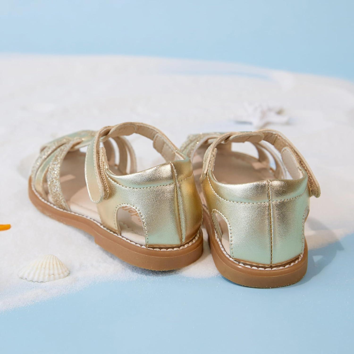 imageKiderence Toddler Girls Sandals Little Girls Kids Summer Shoes Toddler SandalsCk938 Gold