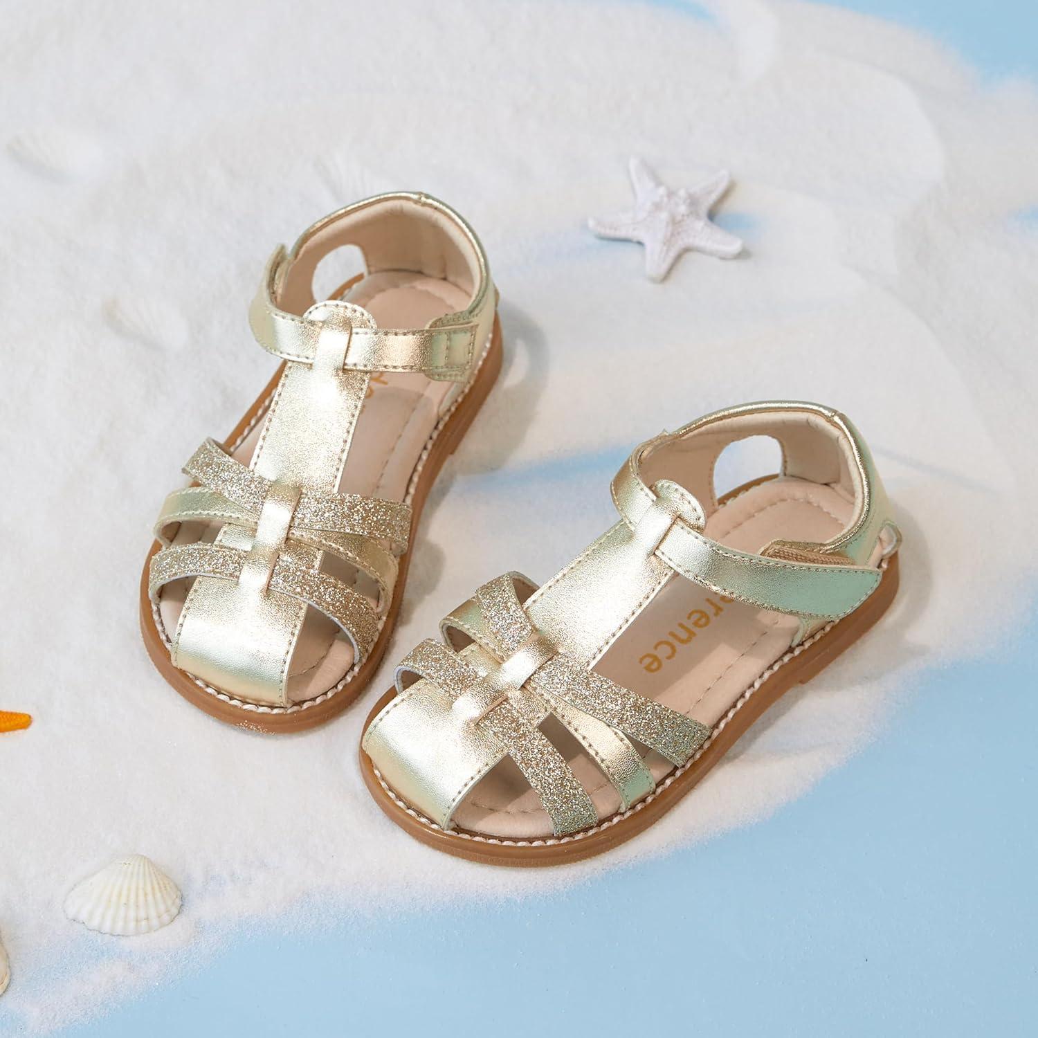 imageKiderence Toddler Girls Sandals Little Girls Kids Summer Shoes Toddler SandalsCk938 Gold