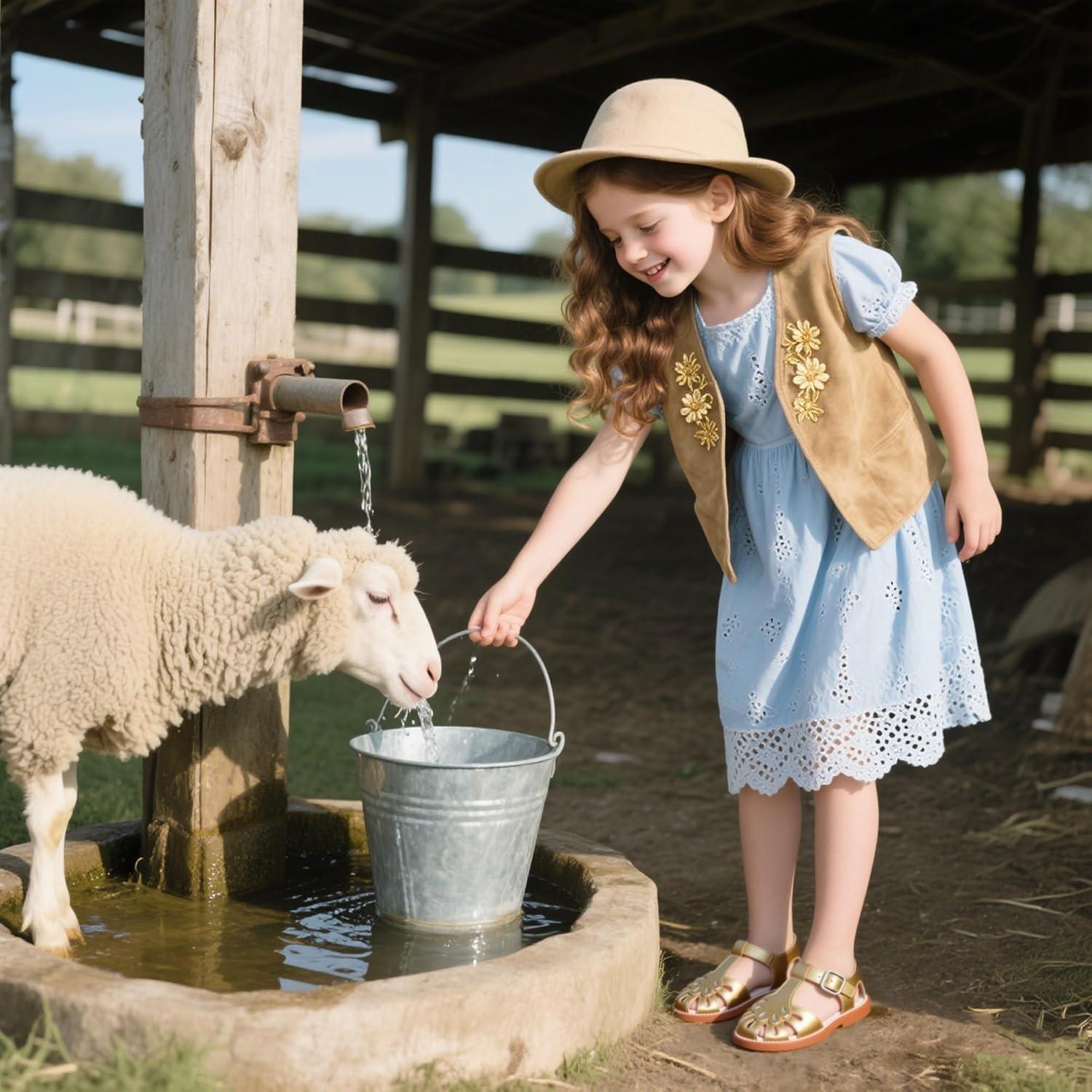 imageKiderence Toddler Girls Sandals Little Girls Kids Summer Shoes Toddler SandalsCk954 Gold