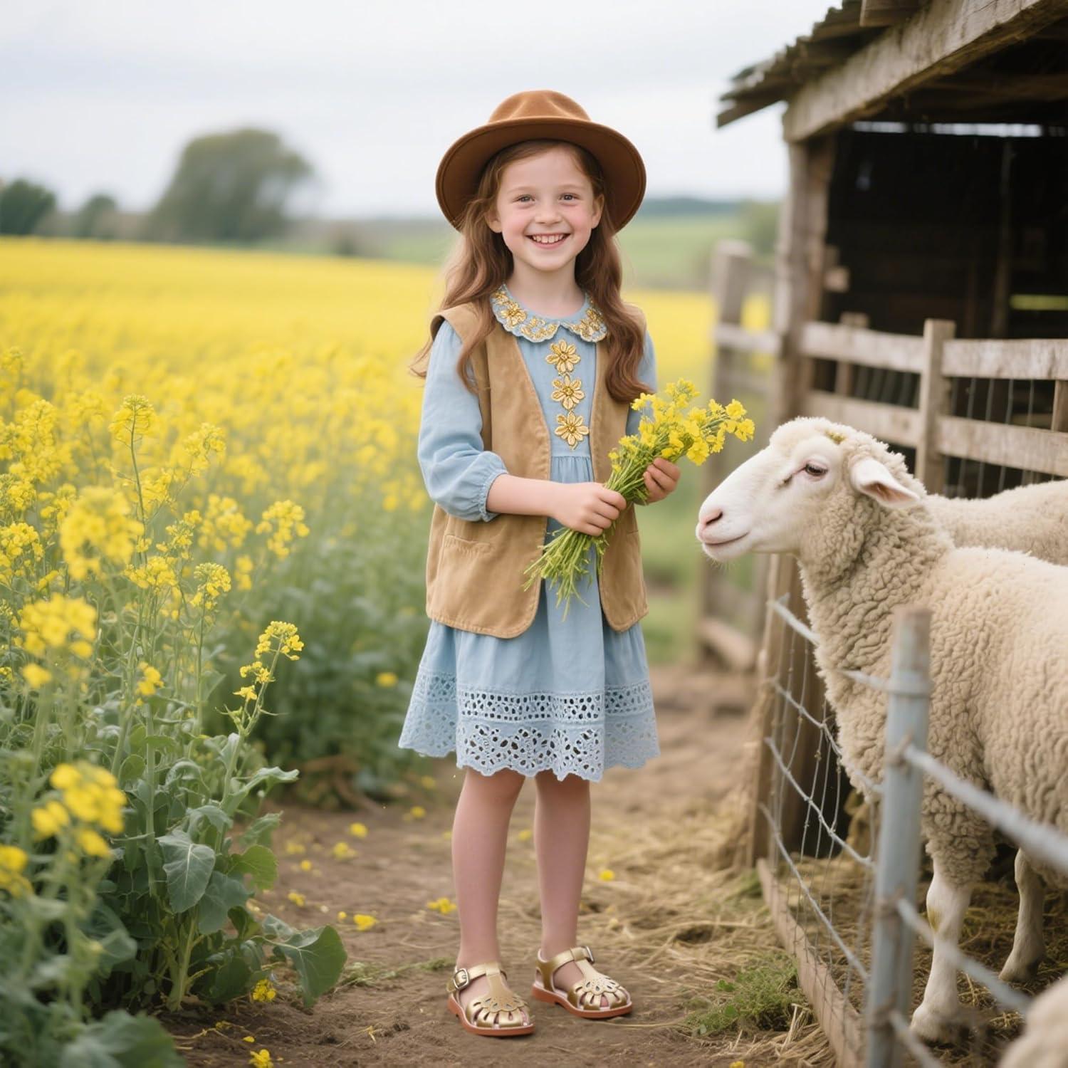 imageKiderence Toddler Girls Sandals Little Girls Kids Summer Shoes Toddler SandalsCk954 Gold