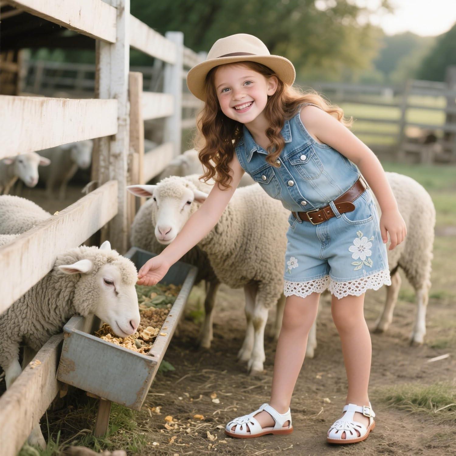 imageKiderence Toddler Girls Sandals Little Girls Kids Summer Shoes Toddler SandalsCk954 White