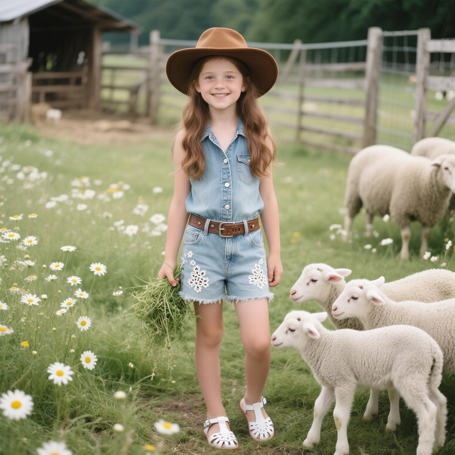 imageKiderence Toddler Girls Sandals Little Girls Kids Summer Shoes Toddler SandalsCk954 White