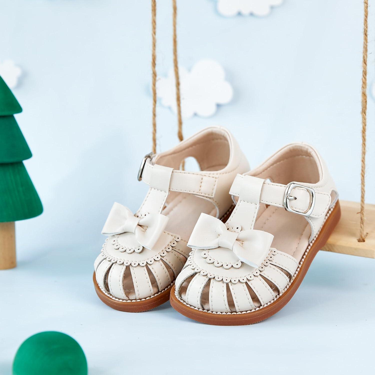 imageKiderence Toddler Girls Sandals Little Girls Kids Summer Shoes Toddler SandalsCk955 White