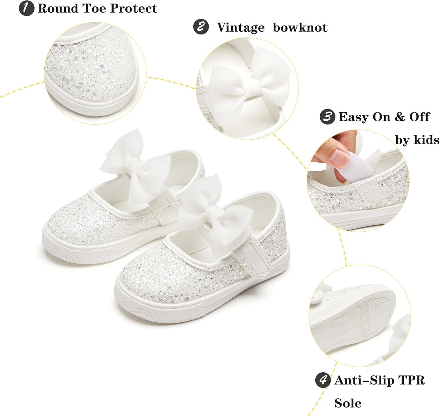 imageKiderence Toddler Girls Sneakers Little Girls Running Sports ShoesToddlerLittle KidsCs801white