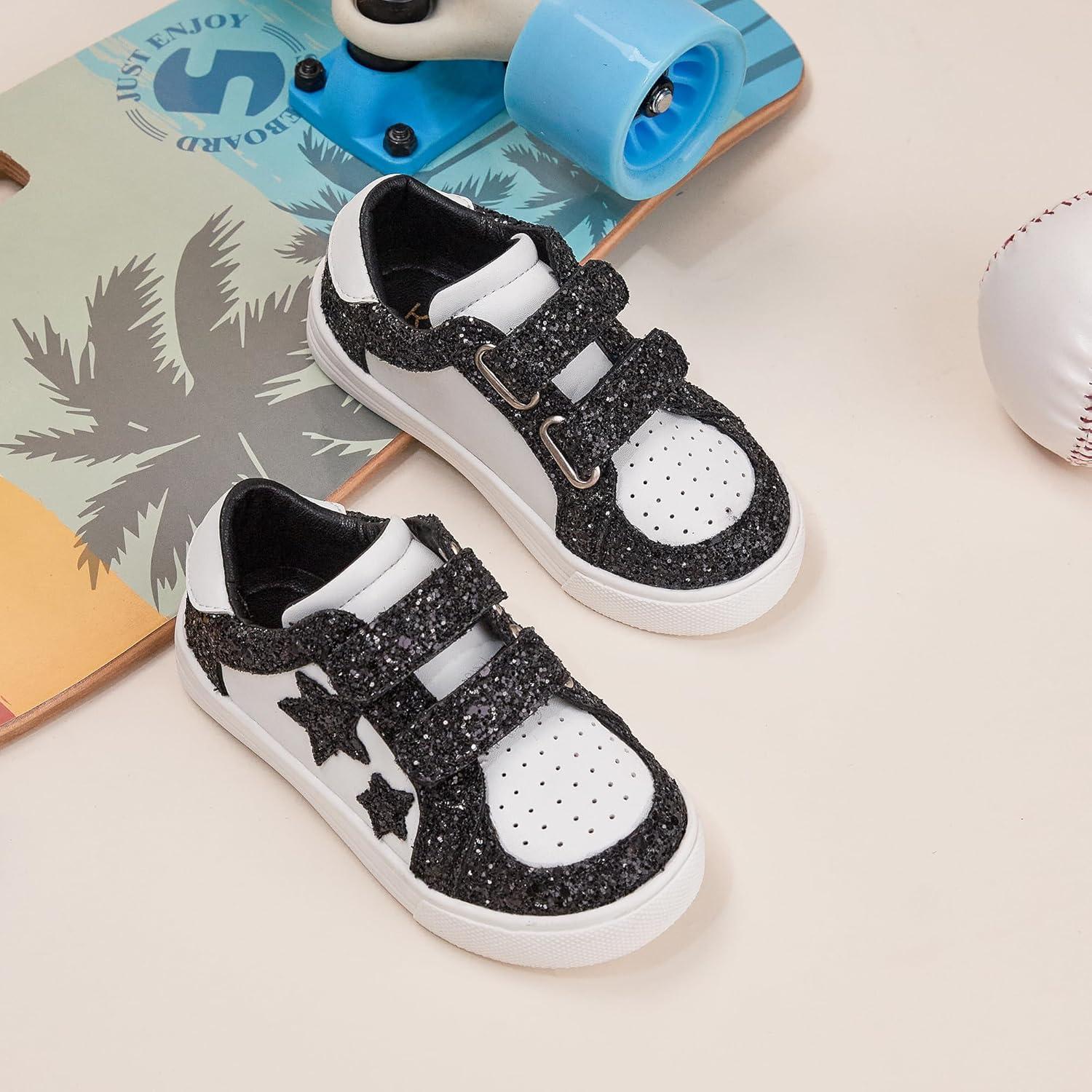 imageKiderence Toddler Girls Sneakers Little Girls Running Sports ShoesToddlerLittle KidsCs802black