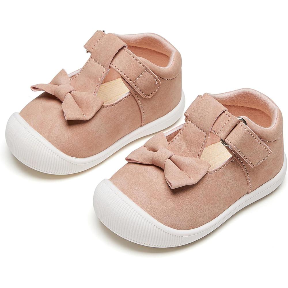 imageKiderence Baby Girls Prewalker Mary Jane Flats Bowknot Princess Dress Shoes InfantToddlerCyb03 Pink