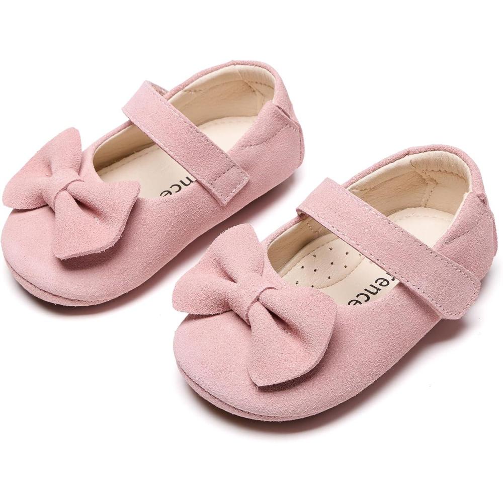 imageKiderence Baby Girls Prewalker Mary Jane Flats Bowknot Princess Dress Shoes InfantToddlerF6612 Pink