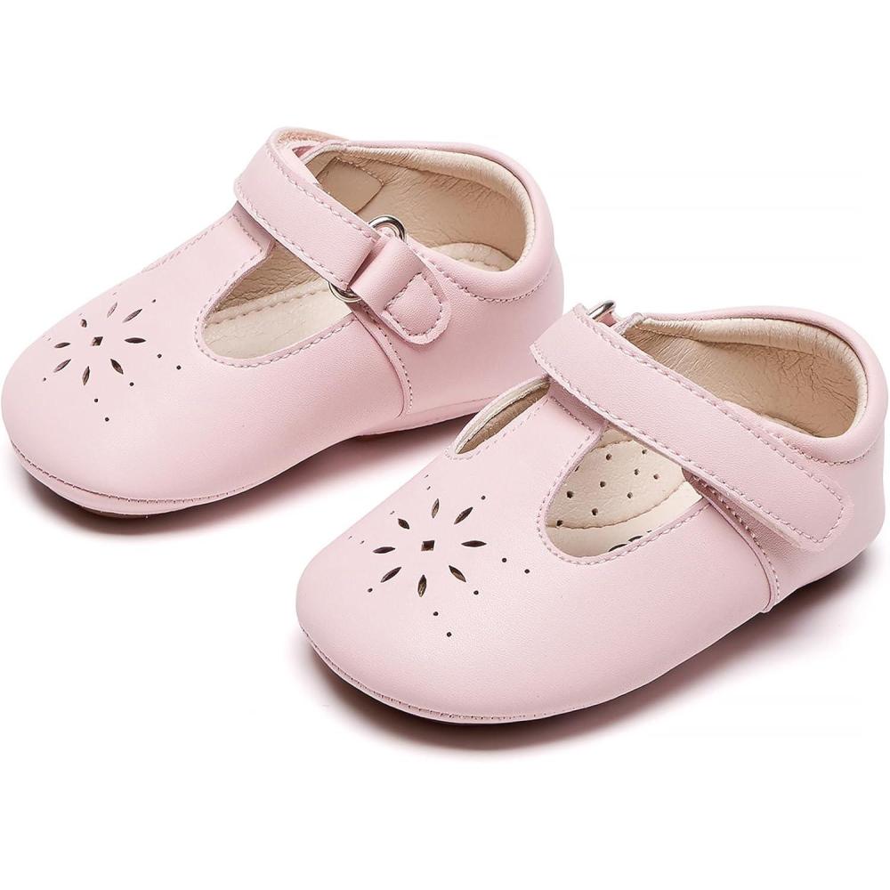 imageKiderence Baby Girls Prewalker Mary Jane Flats Bowknot Princess Dress Shoes InfantToddlerF6683 Pink