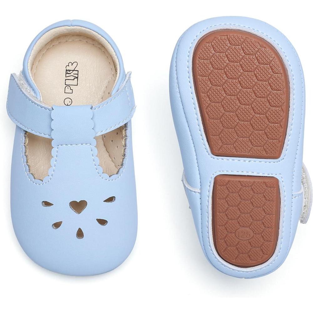 imageKiderence Baby Girls Prewalker Mary Jane Flats Bowknot Princess Dress Shoes InfantToddlerF6685 Light Blue