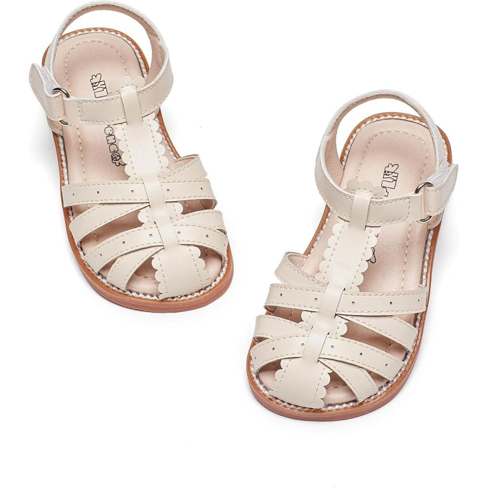 imageKiderence Toddler Girls Sandals Little Girls Kids Summer Shoes Toddler Sandals9733 White