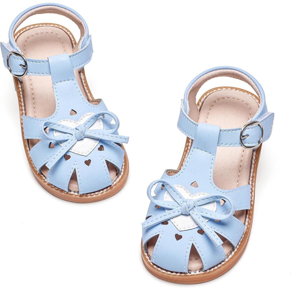imageKiderence Toddler Girls Sandals Little Girls Kids Summer Shoes Toddler SandalsCk521 Blue