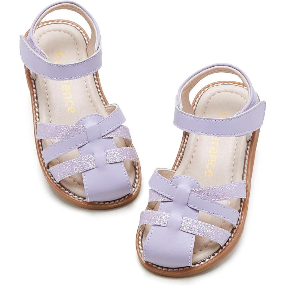 imageKiderence Toddler Girls Sandals Little Girls Kids Summer Shoes Toddler SandalsCk950 Purple