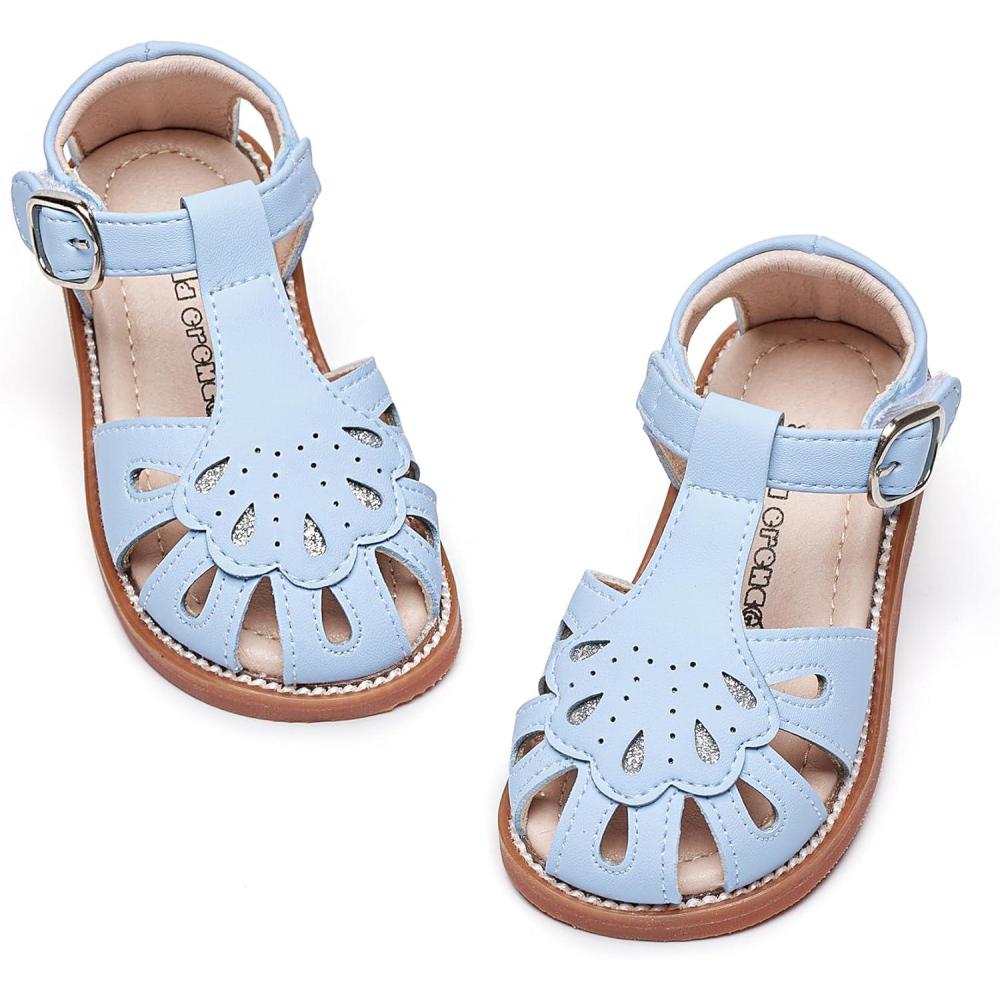 imageKiderence Toddler Girls Sandals Little Girls Kids Summer Shoes Toddler SandalsCk954 Blue