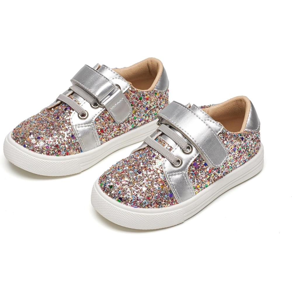 imageKiderence Toddler Girls Sneakers Little Girls Running Sports ShoesToddlerLittle KidsCs815silver