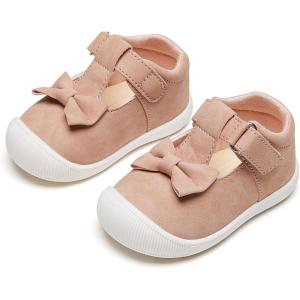 Kiderence Baby Girls Prewalker Mary Jane Flats Bowknot Princess Dress Shoes (Infant/Toddler)(Cyb03 Pink)