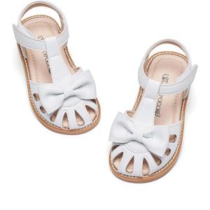 Kiderence Toddler Girls Sandals Little Girls Kids Summer Shoes Toddler Sandals(Ck311 White)