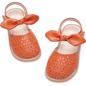 Kiderence Toddler Girls Sandals Little Girls Kids Summer Shoes Toddler Sandals(Ck522 Brown)