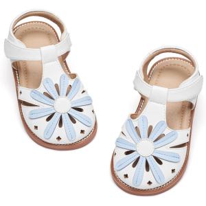 Kiderence Toddler Girls Sandals Little Girls Kids Summer Shoes Toddler Sandals(Ck532 Blue)