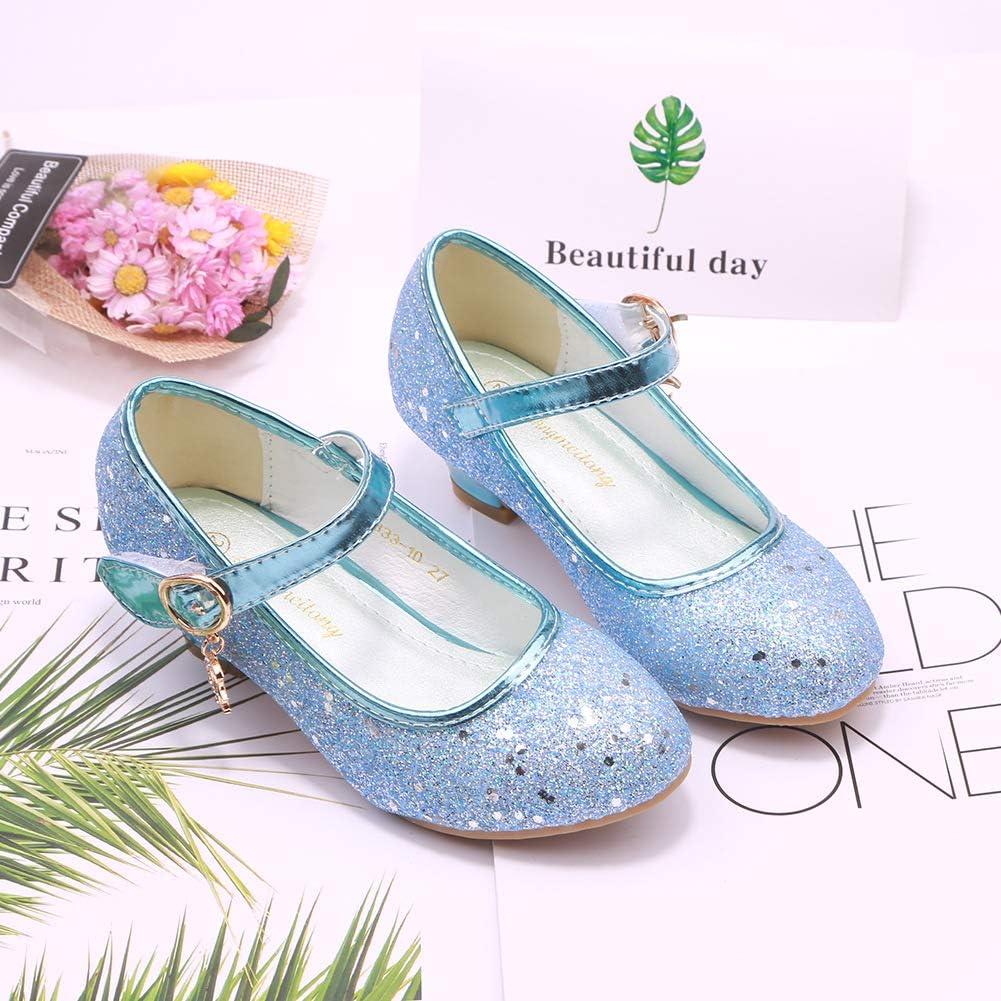 imageGirls Flats Sparkle Party Mary Jane Princess Dress ShoesBlue