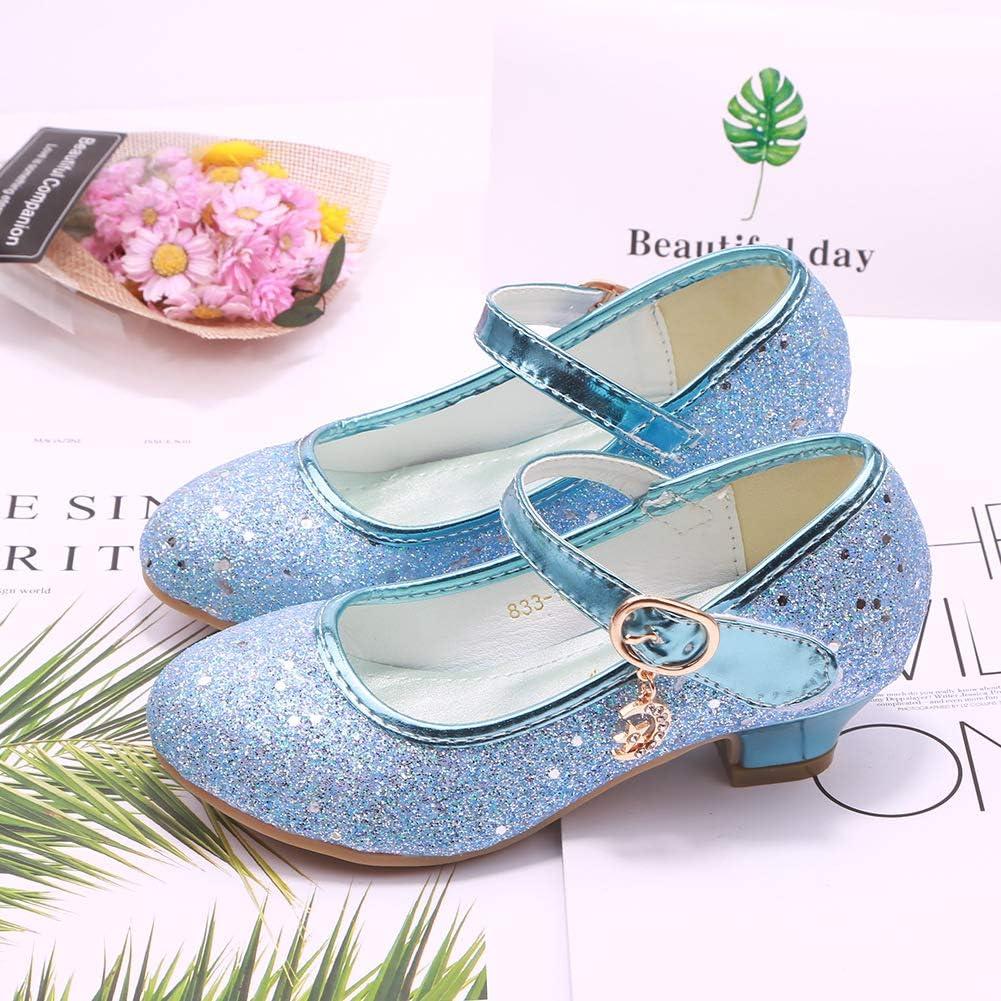imageGirls Flats Sparkle Party Mary Jane Princess Dress ShoesBlue