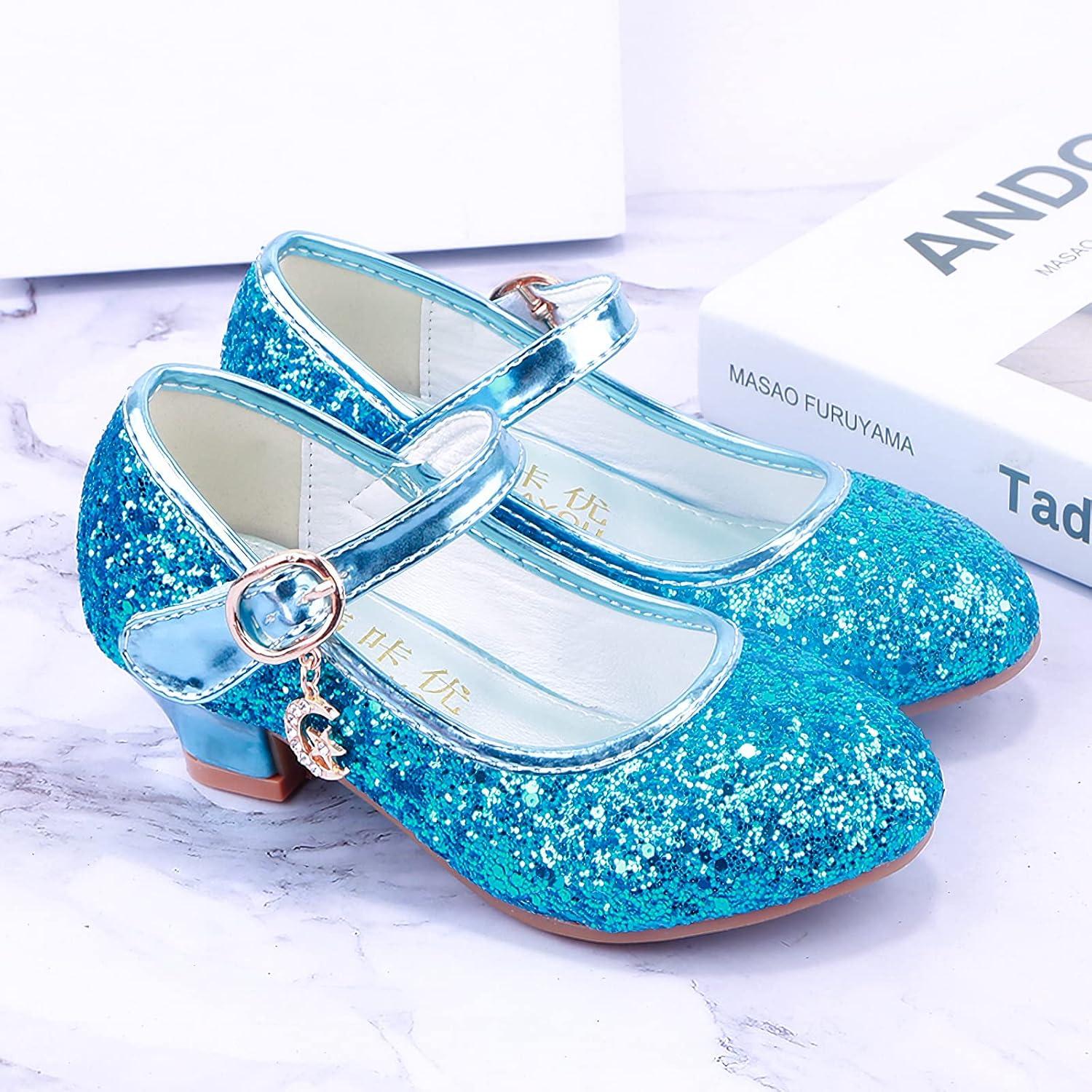 imageGirls Flats Sparkle Party Mary Jane Princess Dress ShoesDarkblue