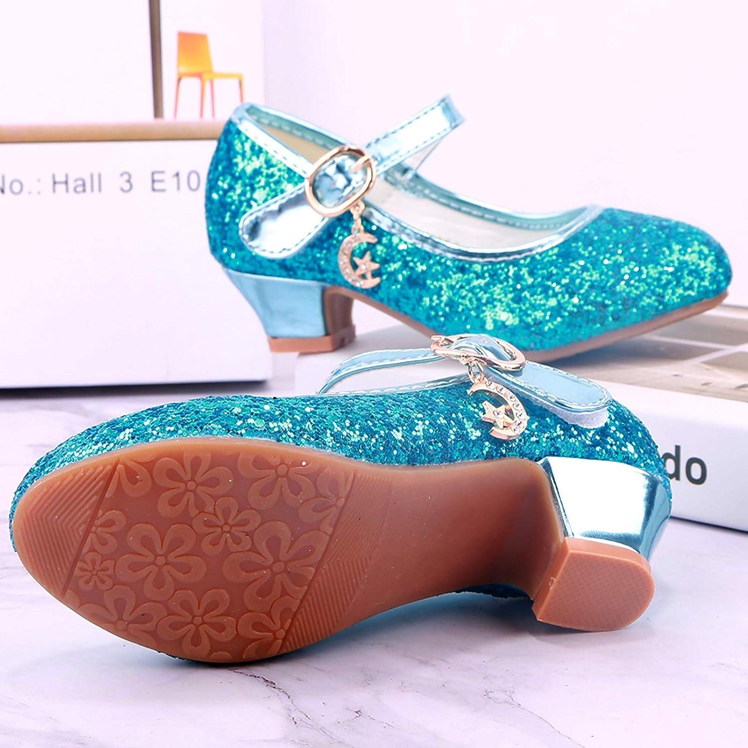 imageGirls Flats Sparkle Party Mary Jane Princess Dress ShoesDarkblue